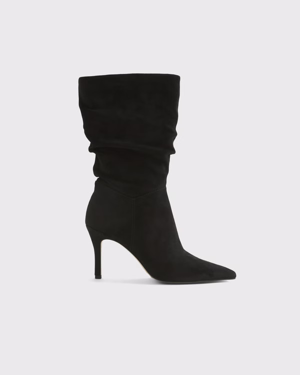 Women's Vegan Suede Slouch Boots | Women's New Arrivals | Abercrombie.com | Abercrombie & Fitch (US)