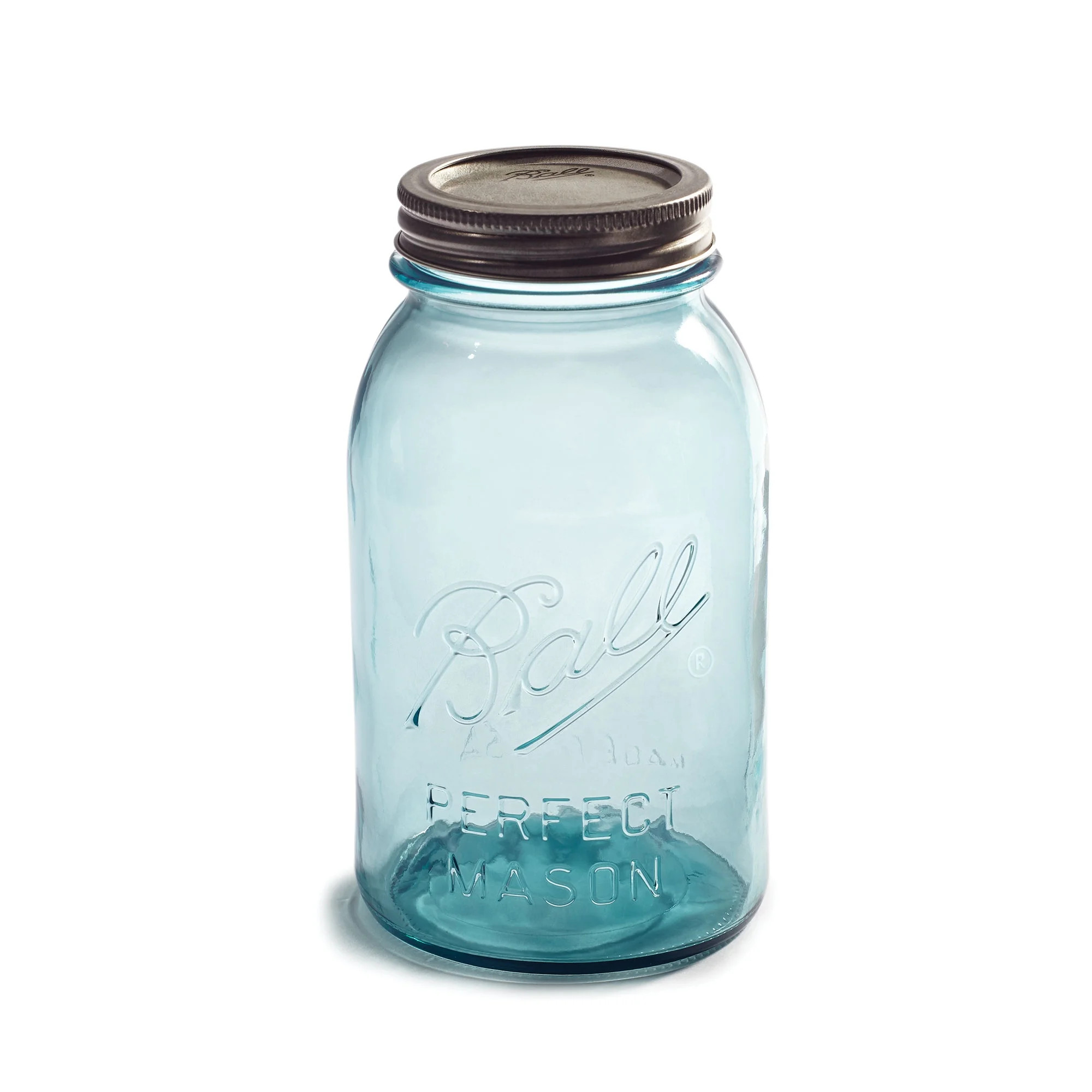 Ball Aqua Vintage Regular Mouth Quart Glass Mason Jars, 32 oz, 4 Pack | Walmart (US)