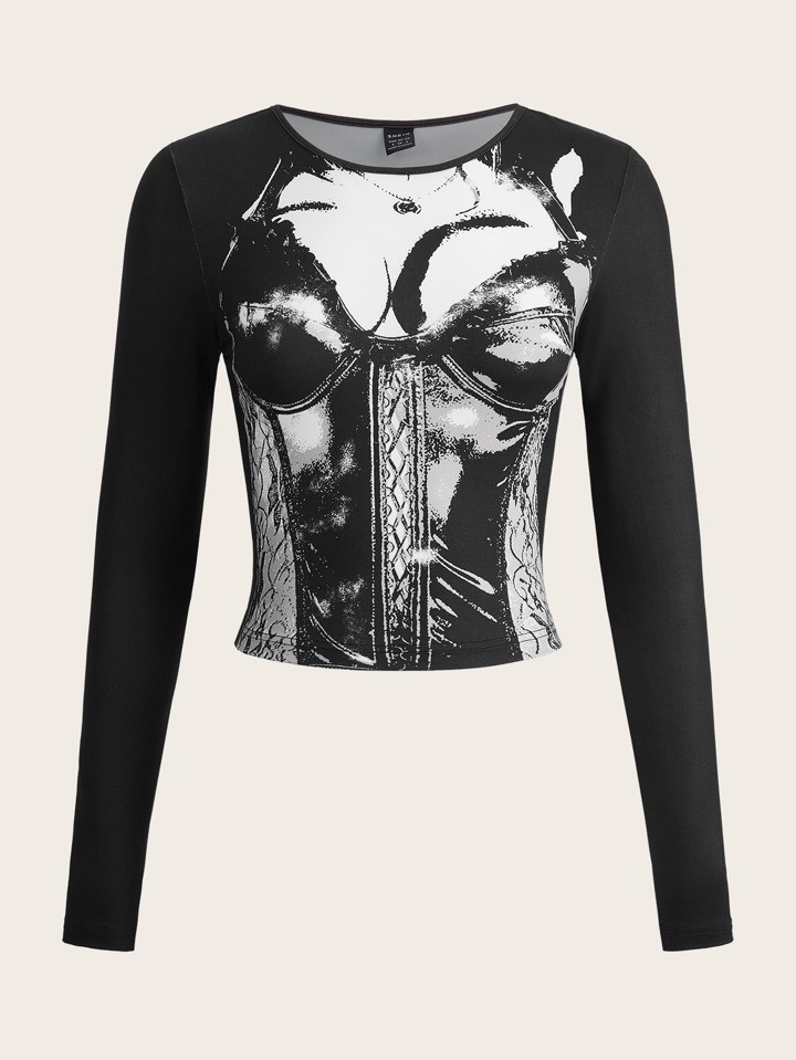 SHEIN ICON Casual Figuren T-shirt | SHEIN