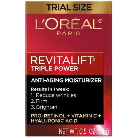 L Oreal Paris Revitalift Triple Power Face Moisturizer Anti-Aging 0.5 oz | Walmart (US)