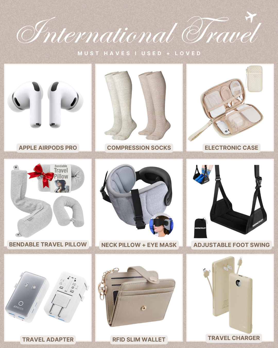 International Travel Must Haves I Used and Loved for a 9+ hour flight to Greece this fall ✈️✨ Europe travel essentials, frequent traveler must haves, relatable travel moments, overpacking tips, packing hacks for travel, travel accessories you need, Black Friday travel deals, Cyber Monday travel essentials. Travel accessories that will make your next trip a breeze! #travelessentials #travelaccessories 

 #LTKCyberWeek #LTKSeasonal #LTKTravel