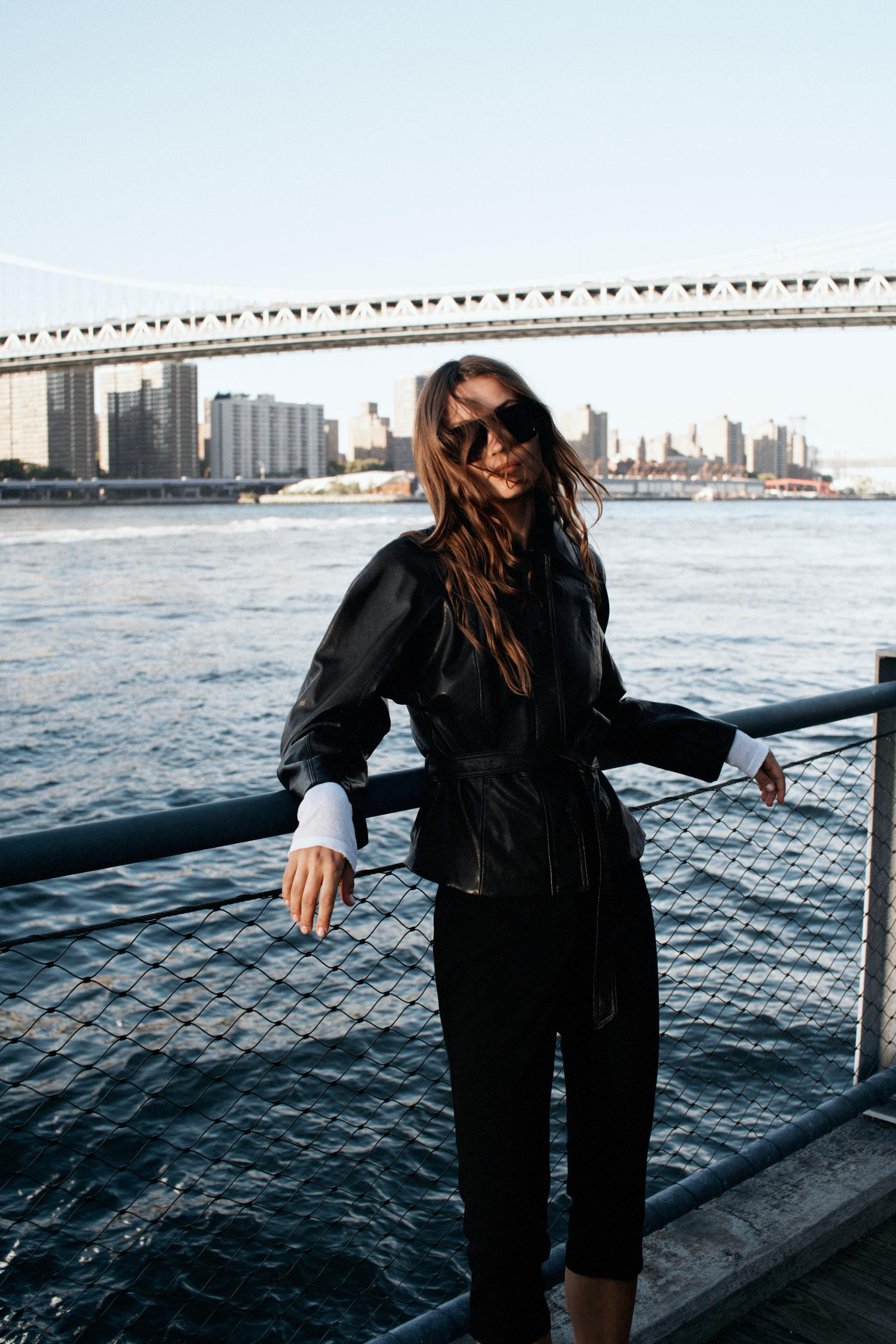 LEATHER-EFFECT BELTED JACKET | Zara US