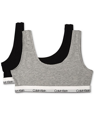 Calvin Klein 2-Pack Bralettes, Little Girls & Big Girls & Reviews - Underwear & Socks - Kids - Ma... | Macys (US)