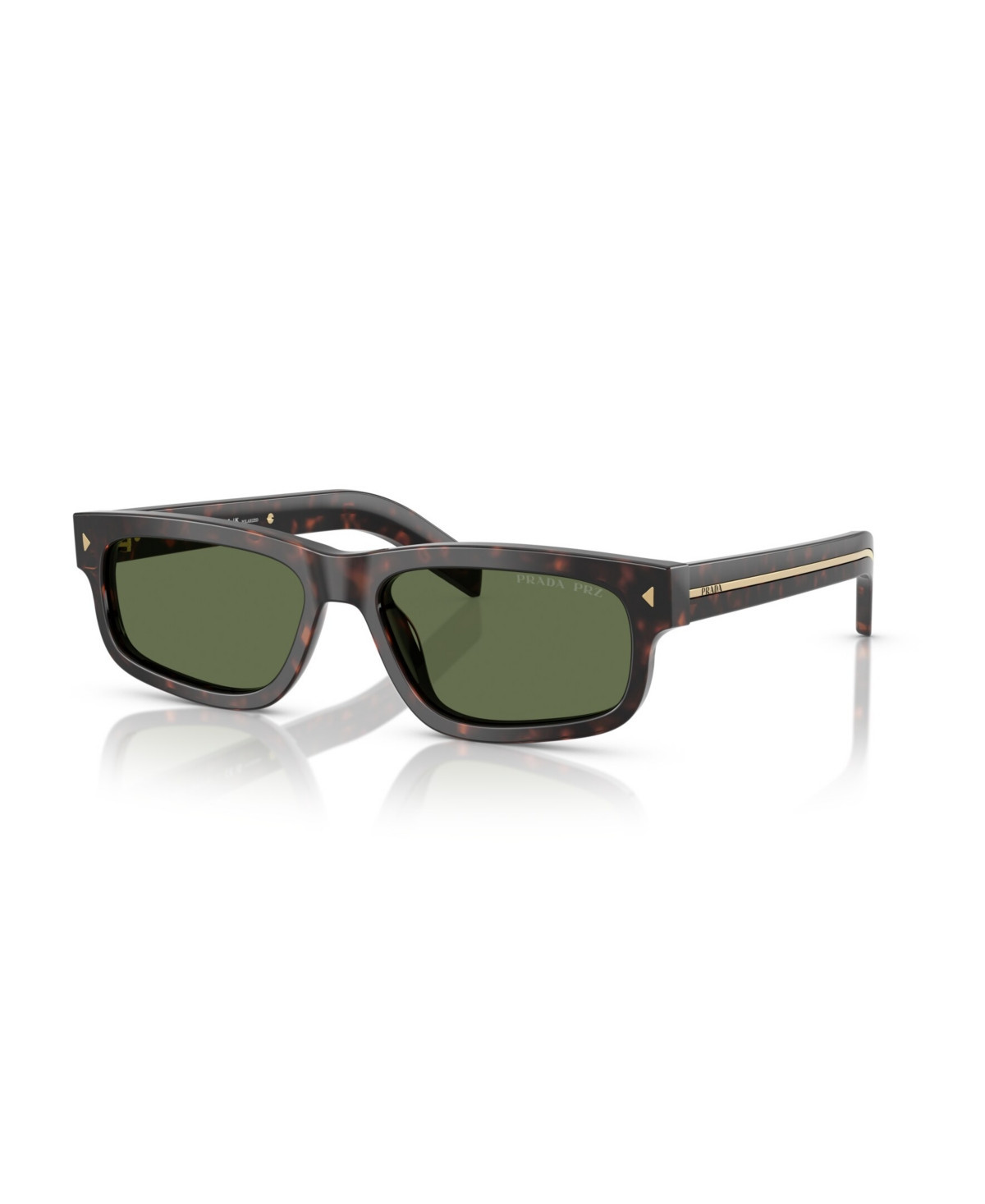 Prada Men's Rectangle Polarized Sunglasses, Pr B11S - Root Tortoise | Macy's