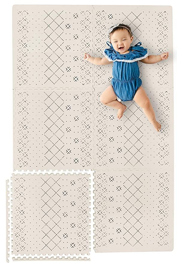 Yay Mats Stylish Extra Large Baby Play Mat. Soft, Thick, Non-Toxic Foam Covers 6 ft x 4 ft. Expan... | Amazon (US)