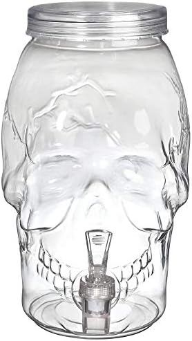 Skull Shaped Plastic Drink Dispenser - 1 gallon | Clear | 1 Pc. | Amazon (US)