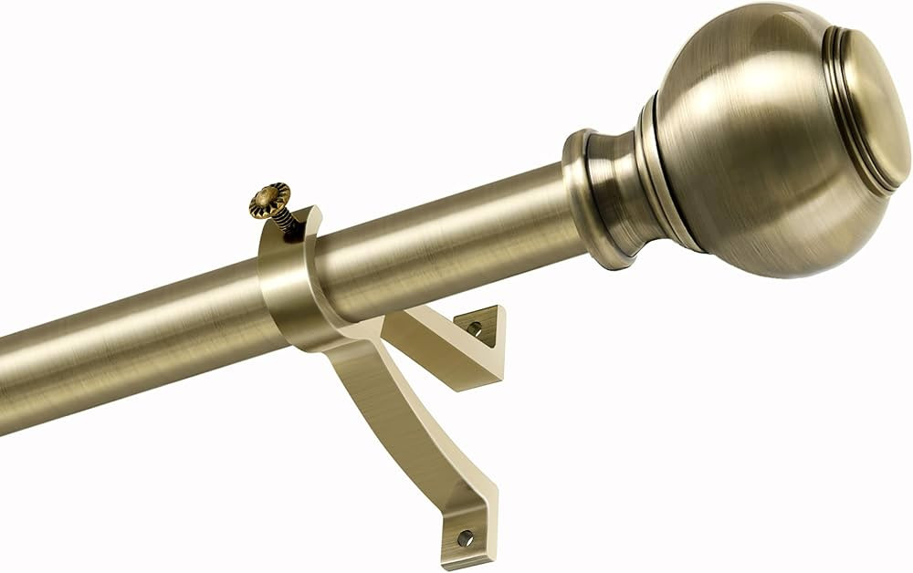 Antique Bronze Window Curtain Rods 72to 144 Inch, Adjustable Curtain Rod,Heavy Duty Window Rods,T... | Amazon (CA)