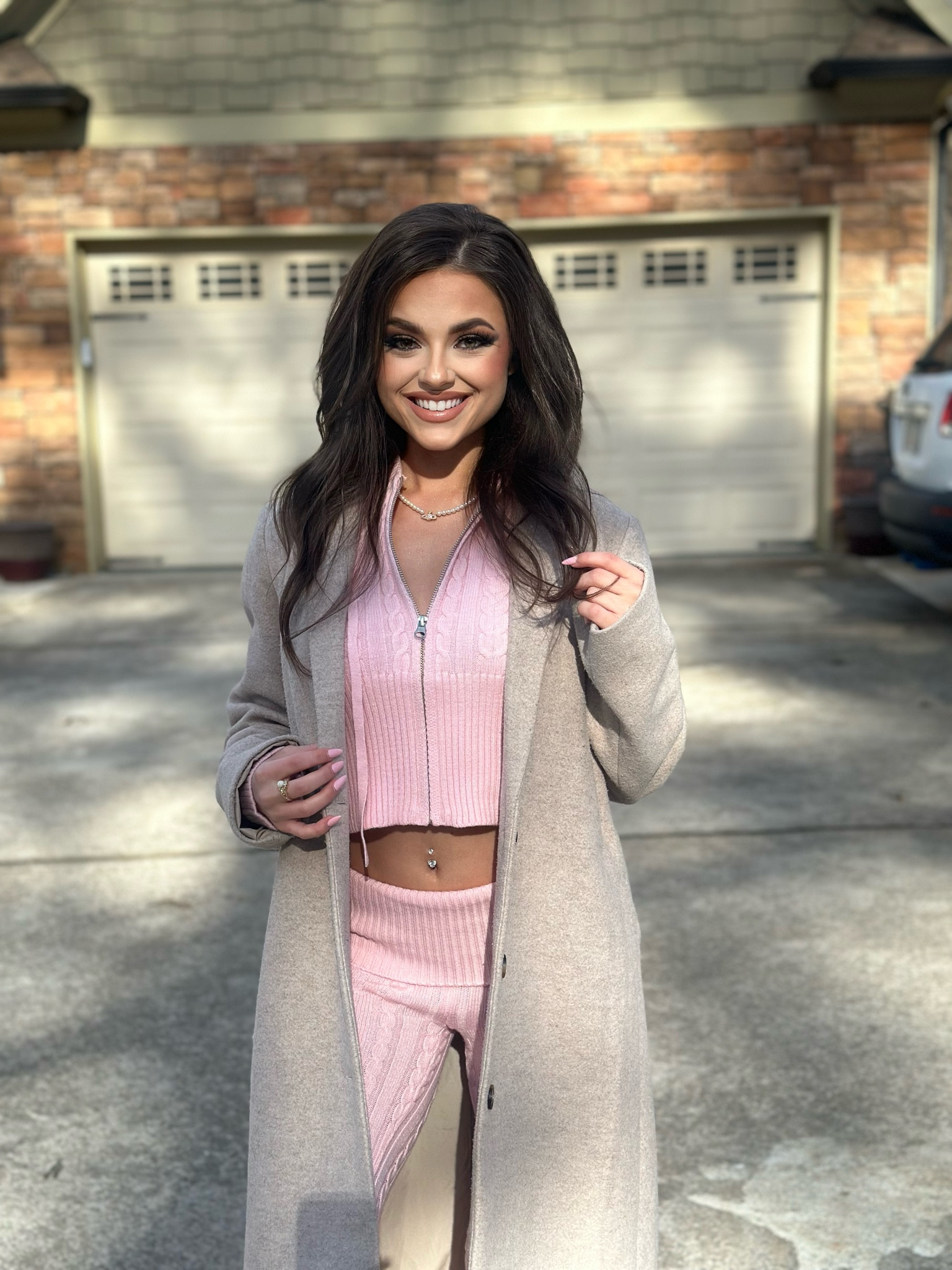Cutest pink knit set - barbie vibes & i feel so cute and cozy! 💗 linked the og Frankies version & they have a dupe at forever 21 & on amazon, shein, pacsun, temu. But only the og will let me link! #LTKfindsunder50

#LTKSeasonal #LTKActive