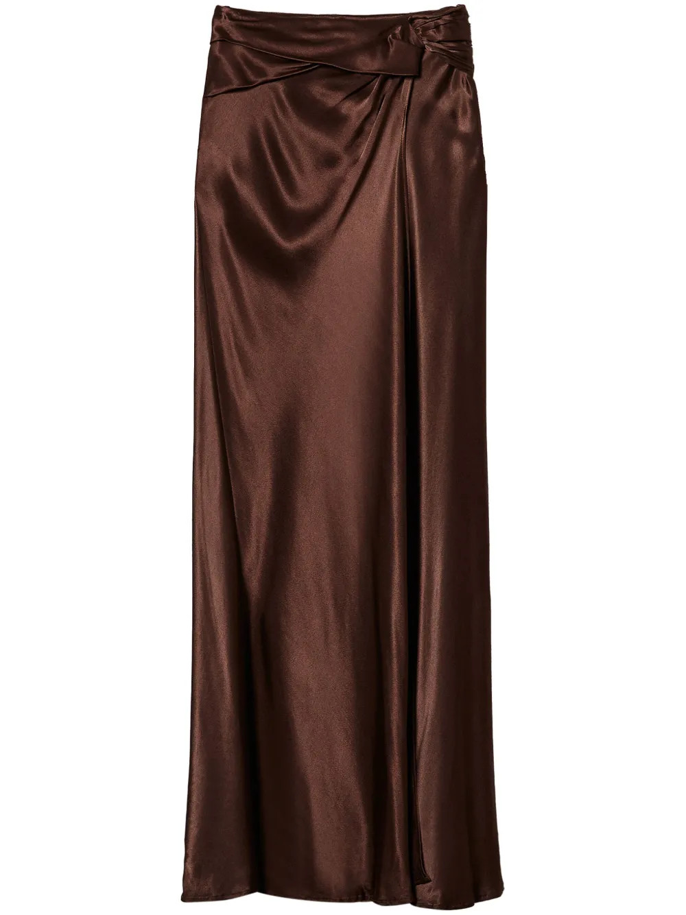TWINSET Draped Satin Skirt | Brown | FARFETCH BR | Farfetch (BR)