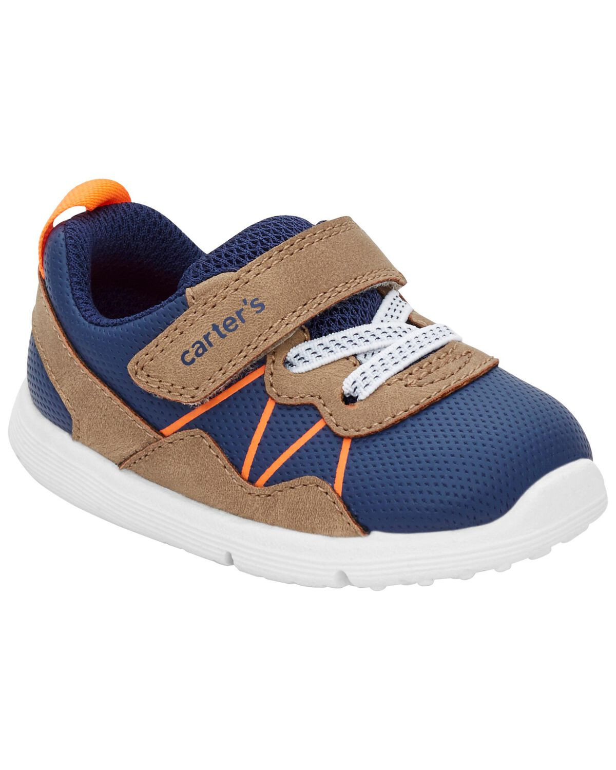 Brown, Navy Baby Shoes Athletic Every Step Sneakers | carters.com | Carter's