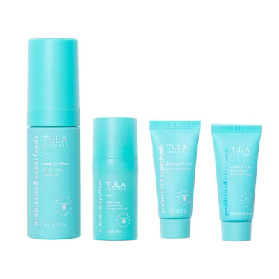 TULA SKINCARE Clear Skin Starters Acne & Blemish Fighting Discovery Kit - 4pc - Ulta Beauty | Target