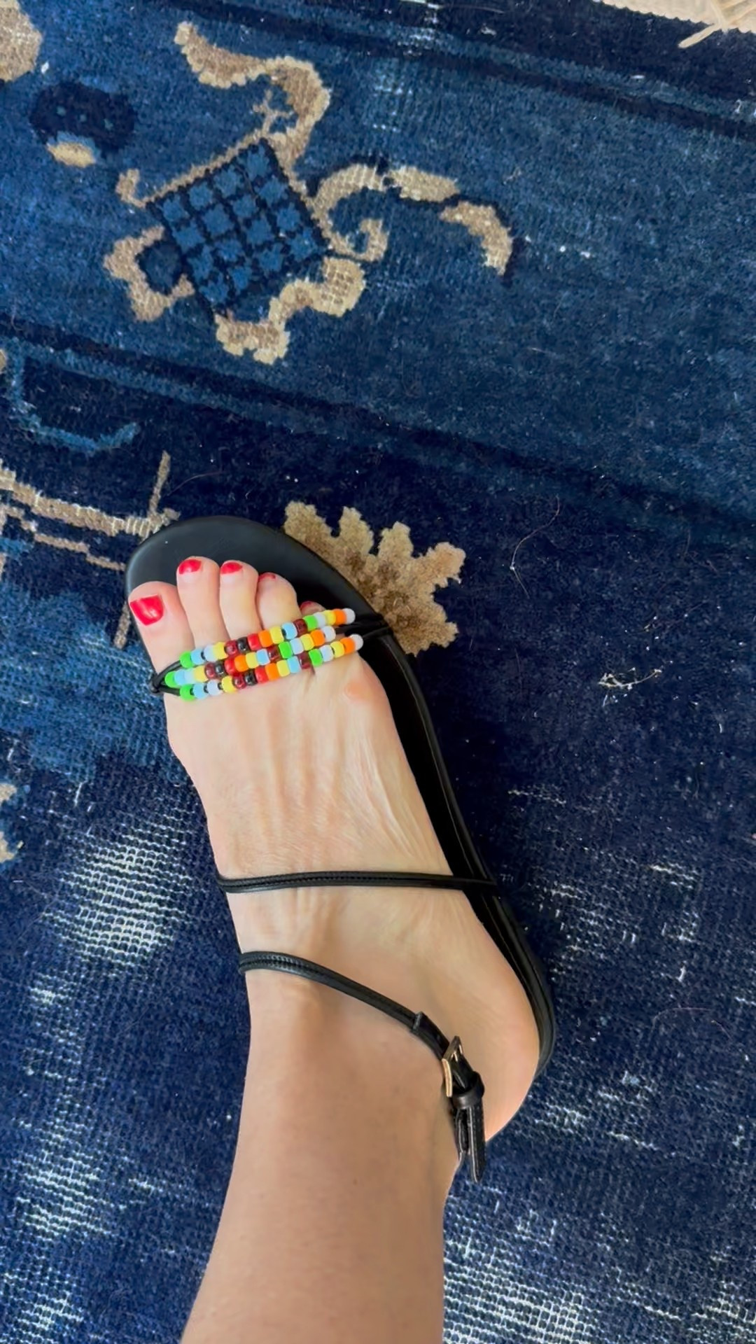 Khaite inspired beaded summer strappy sandal for wayyyy less. I couldn’t justify spending $900 on these beach sandals (that are admittedly giving Daytona beach spring break 2002 vibes). Amazon has a great lookalike for $45! I took a half size down on Amazon. 

#LTKSummerEdit #LTKShoeCrush #LTKSwim
