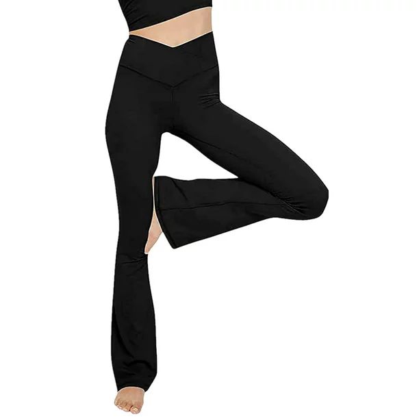 Ma&Baby Womens Bootcut Yoga Pants Leggings High Waisted Tummy Control Yoga Flare Pants - Walmart.... | Walmart (US)