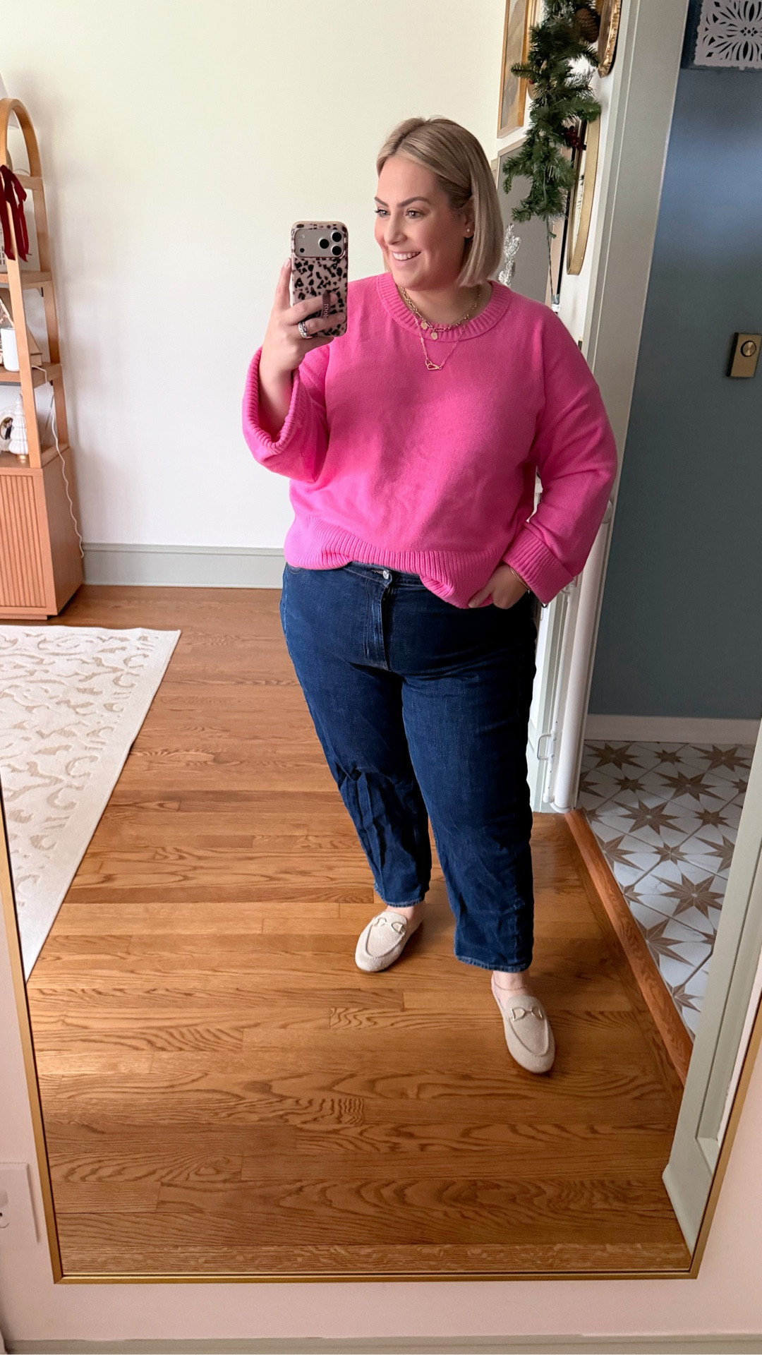 Heard you were looking for the perfect pink sweater 😉🩷  oh and it’s 50% off! 
Sweater: XXL
Jeans: 22

#LTKSaleAlert #LTKmomlife #LTKPlusSize