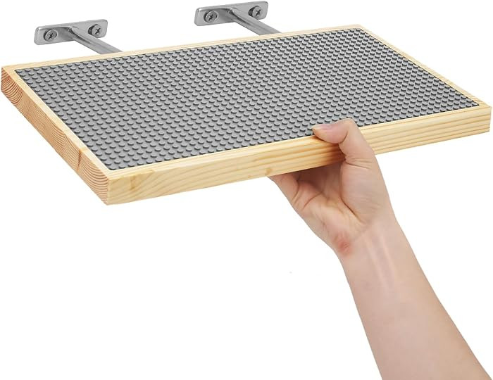 2 Pack Display Shelves for Building Bricks (16X8 Inch) Wooden Wall Mount Shelf Display for Wall 4... | Amazon (US)