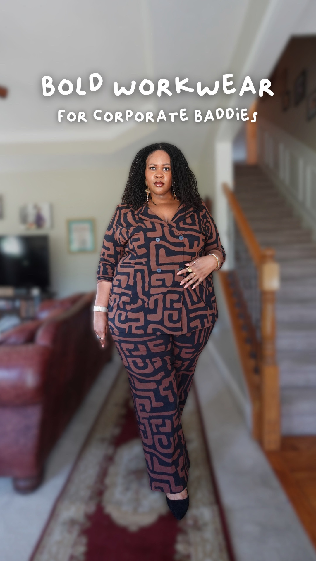 You’re gonna love these! Unfortunately I can’t tag them on LTK, but you can visit DIYANU.COM & use my code “EM15” for 15% off your purchase! Details on fit below 

I’m wearing the suits and dress in a size 3X! D’IYANU carries sizes XS-3X. Let’s get into these names ⤵️

1️⃣ Fafa Blazer + Talia Pants 🧡🩷
2️⃣ Chidima Fitted Midi Dress 💚🖤
3️⃣ Uyai Blazer + Thema Wide Leg Pants 🤎🤎

#LTKCyberWeek #LTKPlusSize #LTKWorkwear