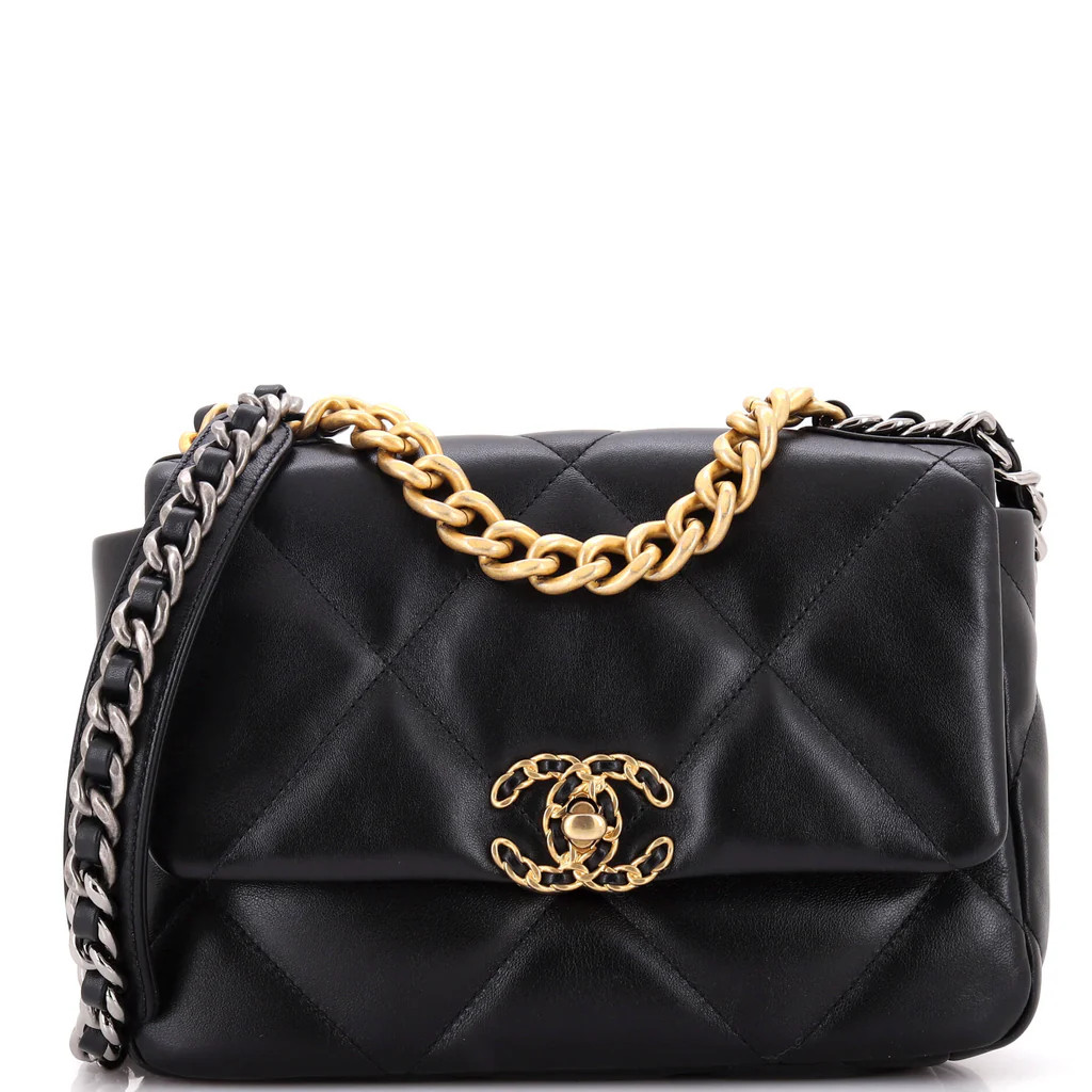 19 Flap Bag Quilted Leather Medium | Rebag