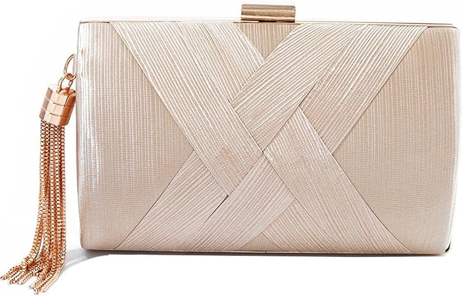 Yokawe Women's Evening Clutch Bag Stain Bridal Purse Wedding Prom Night out Party Handbag | Amazon (US)