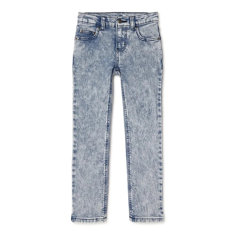 Wonder Nation Boys Slim Knit Denim Jeans, Sizes 4-18 & Husky - Walmart.com | Walmart (US)