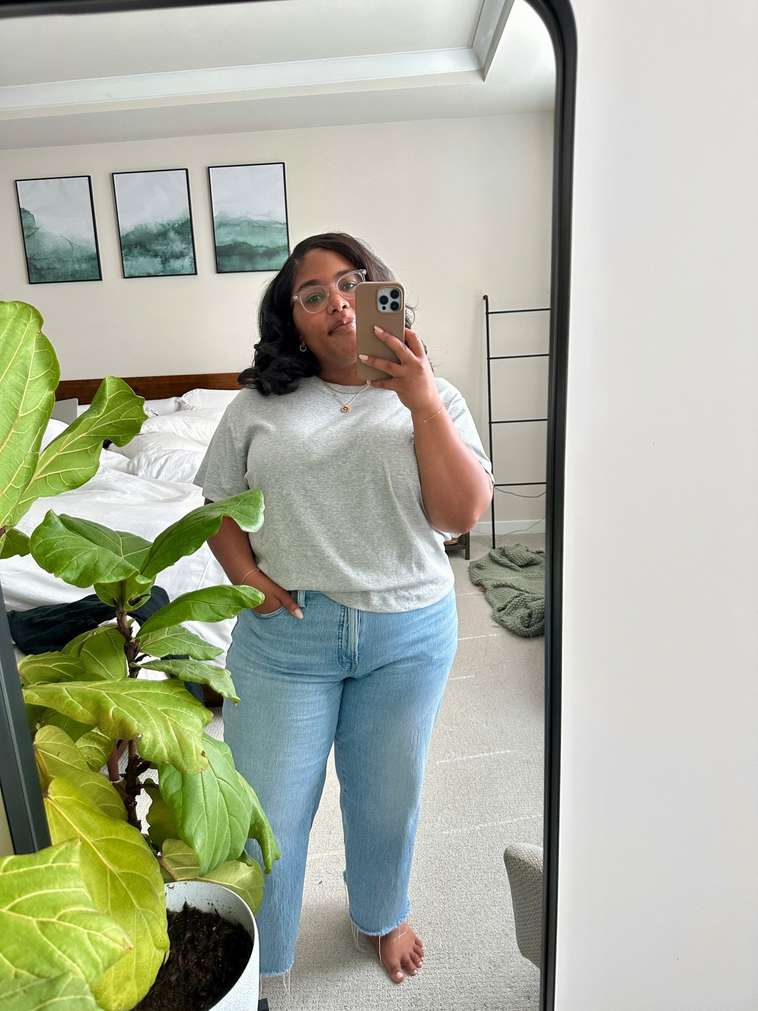 OOTD with easy wardrobe basics! My fave jeans and the softest tee from Gap. Linked my body and skincare as well as some more of the basics I grabbed and loved from Gap.💛

#LTKStyleTip #LTKPlusSize #LTKSaleAlert