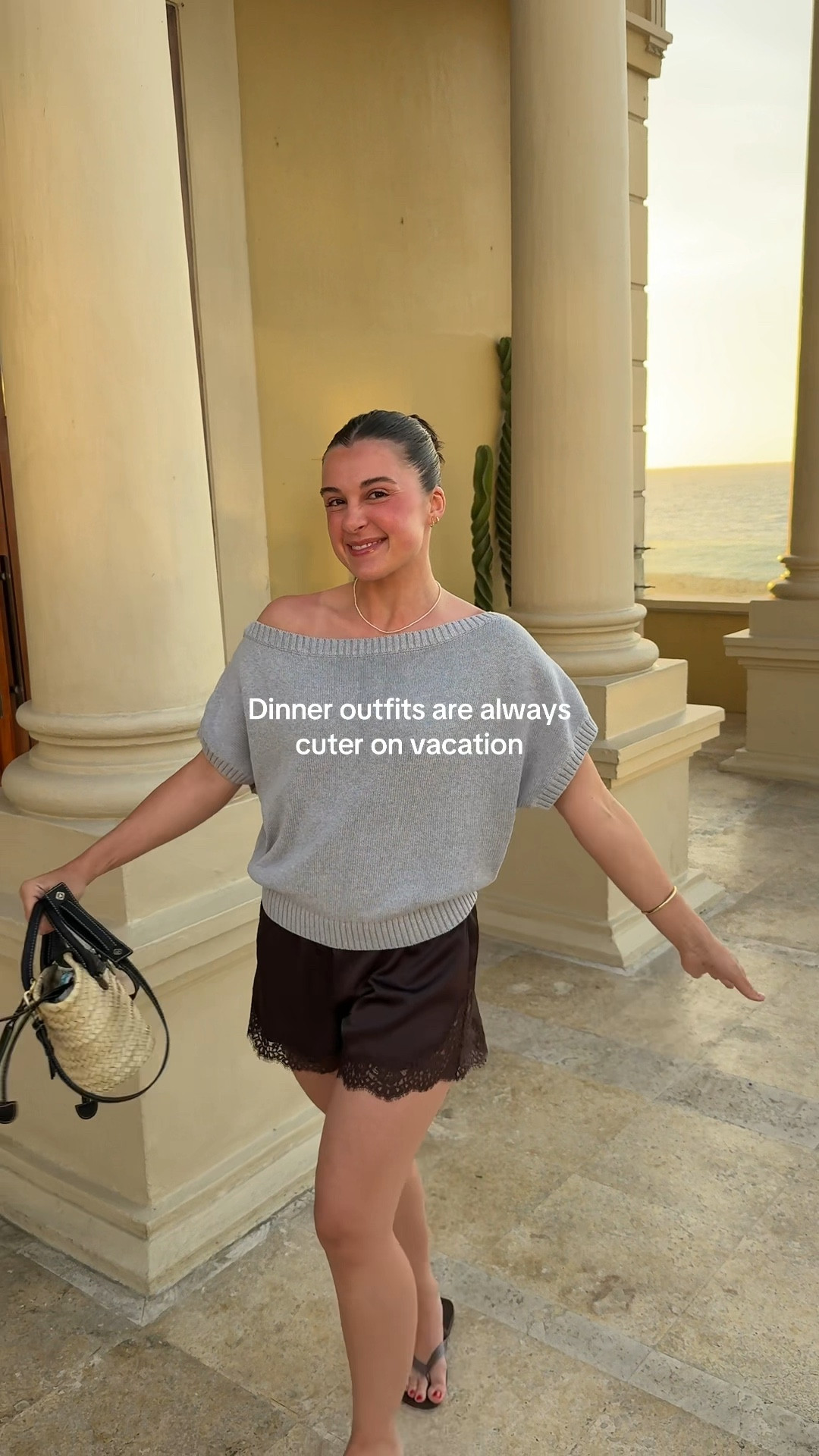 Small in Hermosa sweater + satin shorts!

#LTKTravel