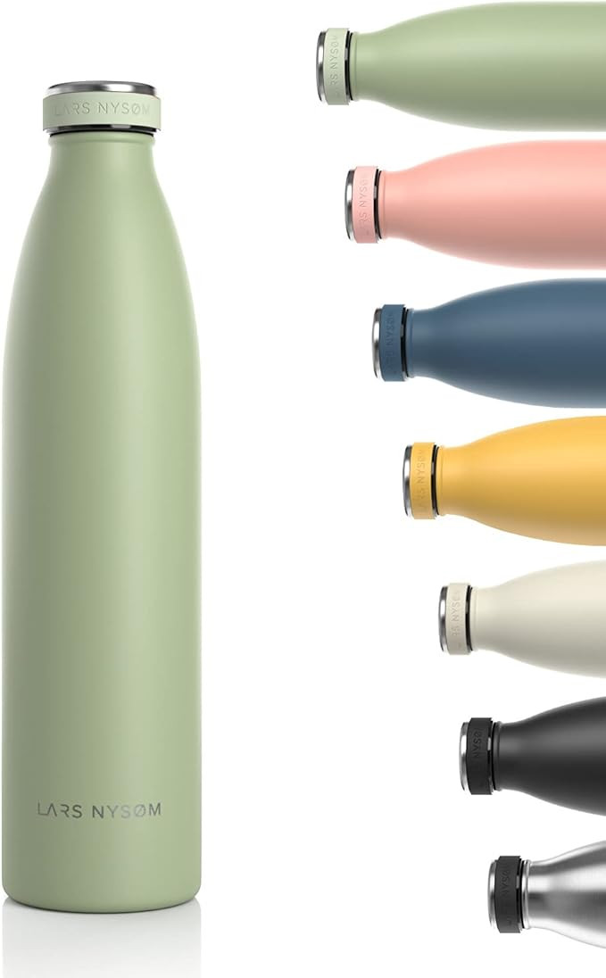 LARS NYSØM Stainless Steel Insulated Water Bottle 34oz | 1000ml BPA-free Insulated Thermo Flask ... | Amazon (US)