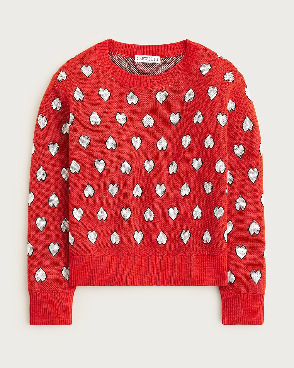 Girls' heart crewneck sweater | J. Crew US