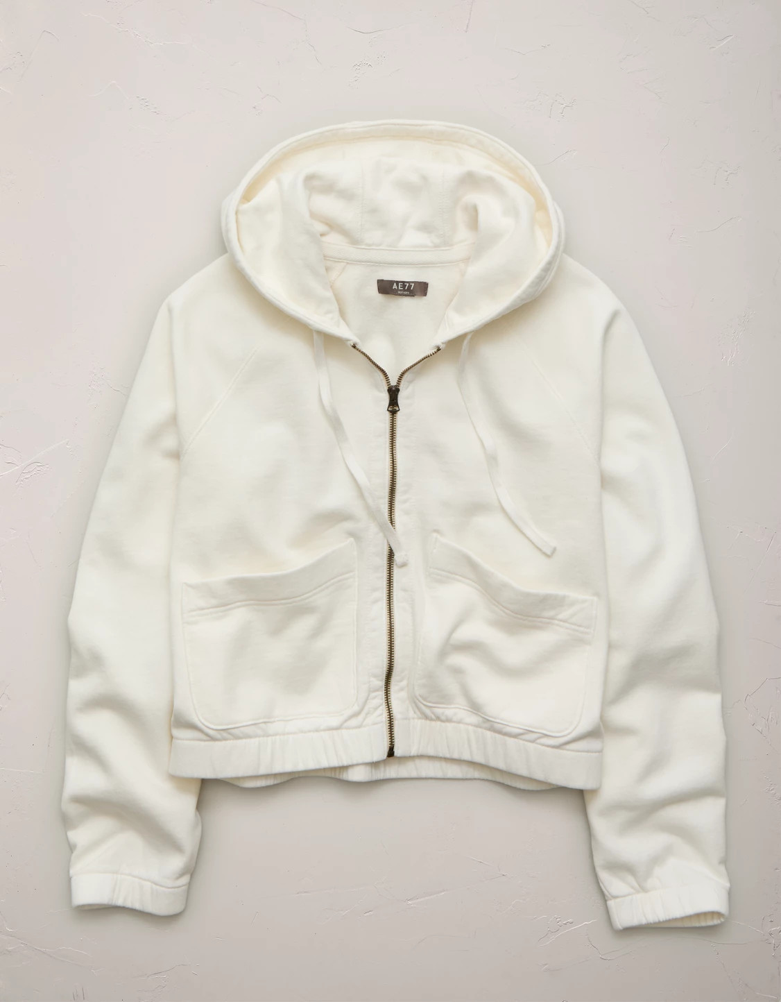 AE77 Cropped Zip-Up Hoodie | American Eagle Outfitters (US & CA)