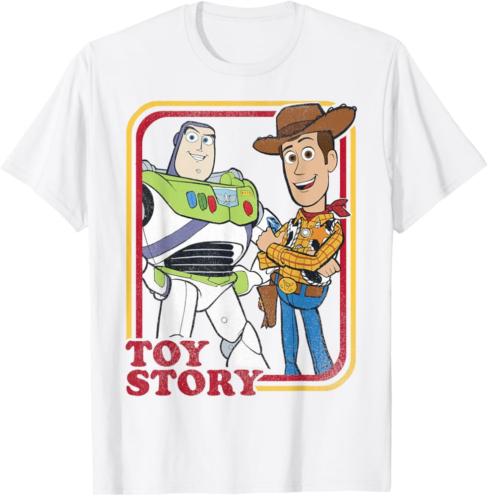 Disney Pixar Toy Story Buzz Lightyear Woody Buds T-Shirt | Amazon (US)
