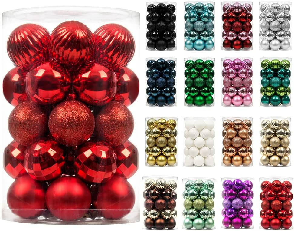 Amazon.com: XmasExp 34ct Christmas Ball Ornaments Shatterproof Christmas Ornaments Set Decoration... | Amazon (US)