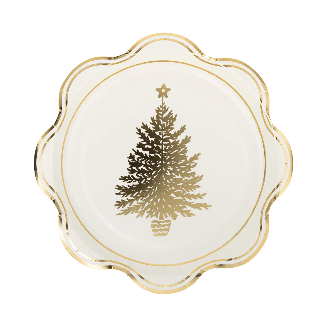 Gold Christmas Tree Paper Plate | My Mind's Eye