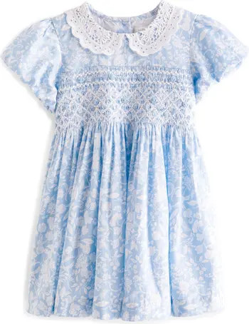 Kids' Floral Smocked Bodice Cotton Dress | Nordstrom
