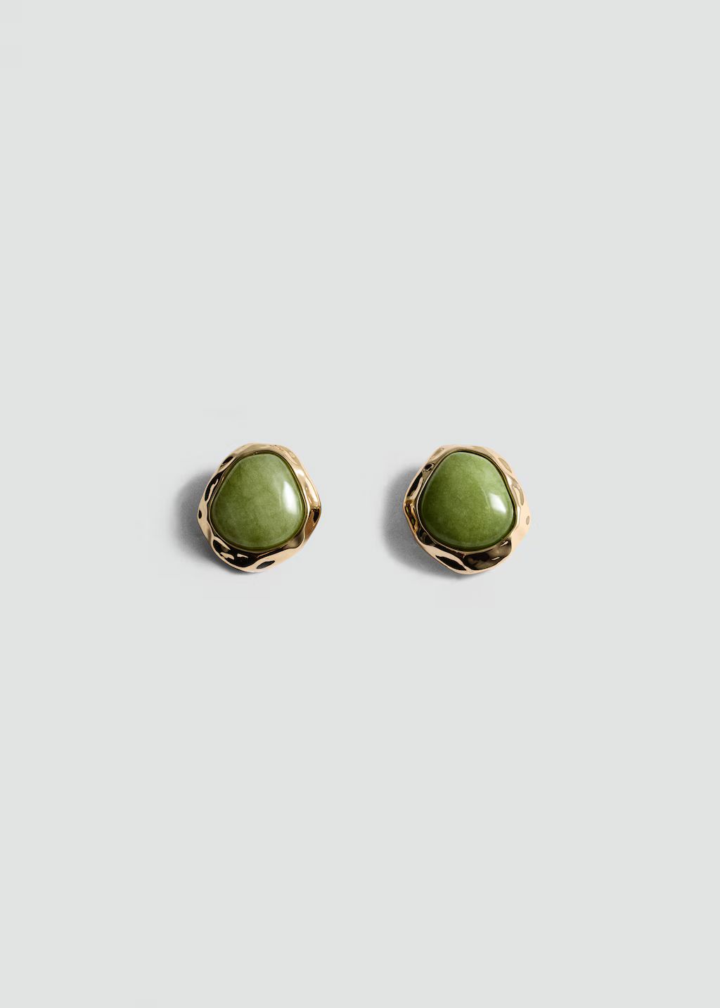 Asymmetrical round stone earrings - Woman | MANGO USA | MANGO (US)