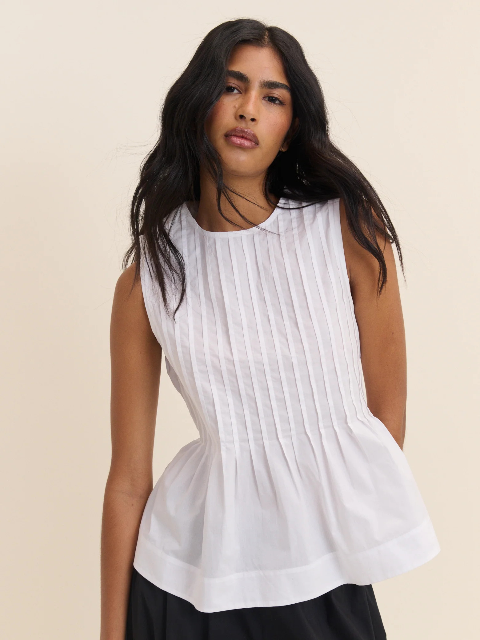 White Pintuck Valley Top | Nobody's Child
