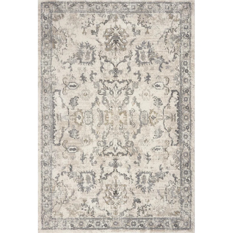Burcham Oriental Ivory Area Rug | Wayfair North America