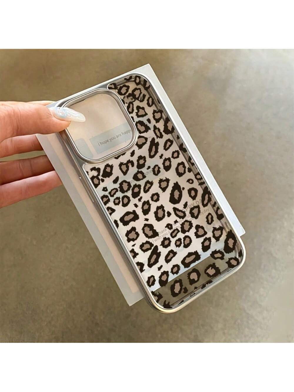 Y2K Chic Exquisite Leopard Print High-End Electroplated Frame Trendy Silicone Phone Case, Suitabl... | SHEIN