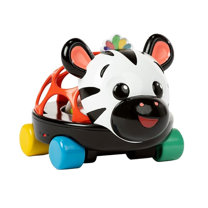 Baby Einstein Curious Car Zen Oball Toy Car & Rattle, Light Up, Ages 3 Months+, Zen The Zebra | Amazon (US)