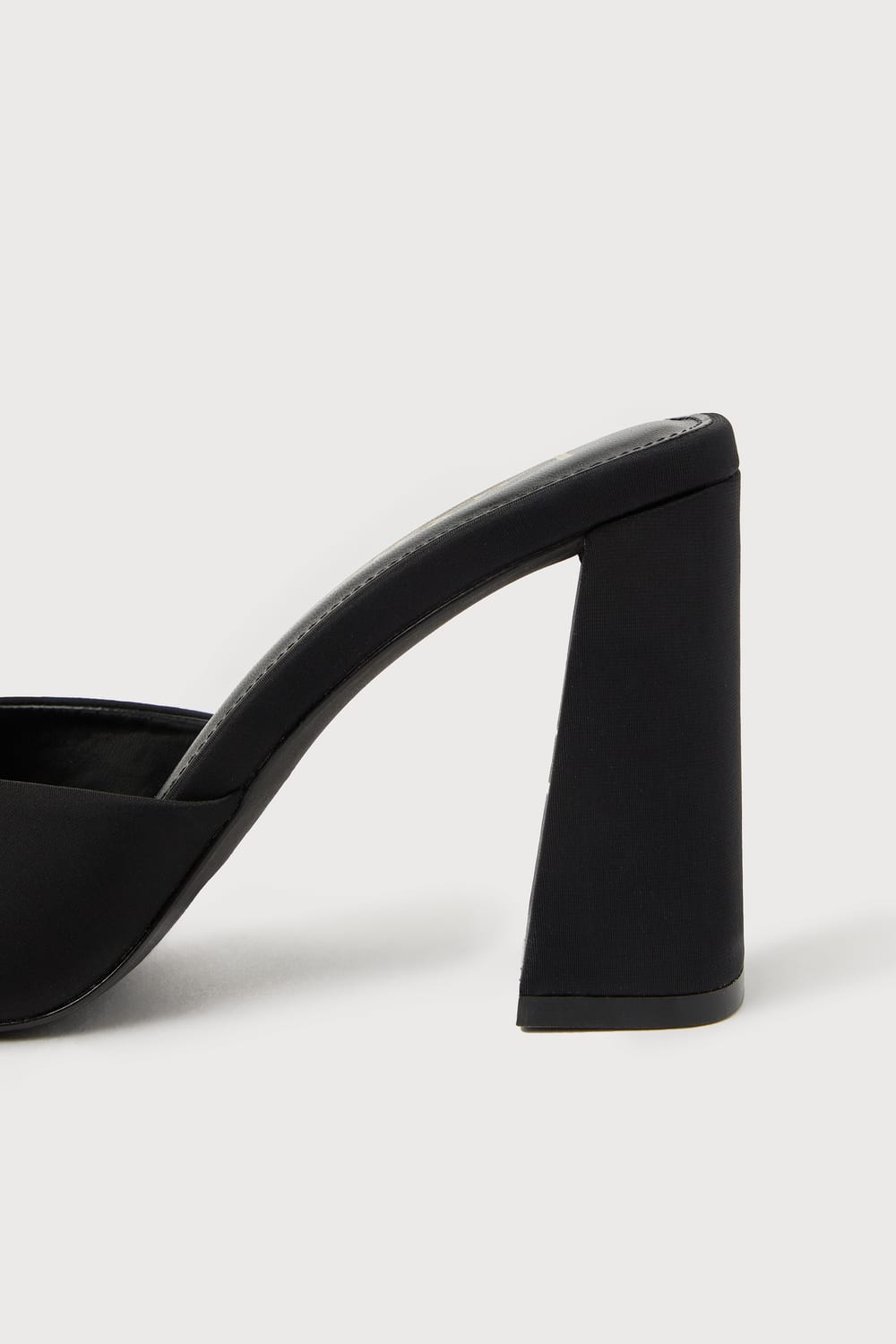 Preslie Black Satin High Heel Slide Sandals | Lulus