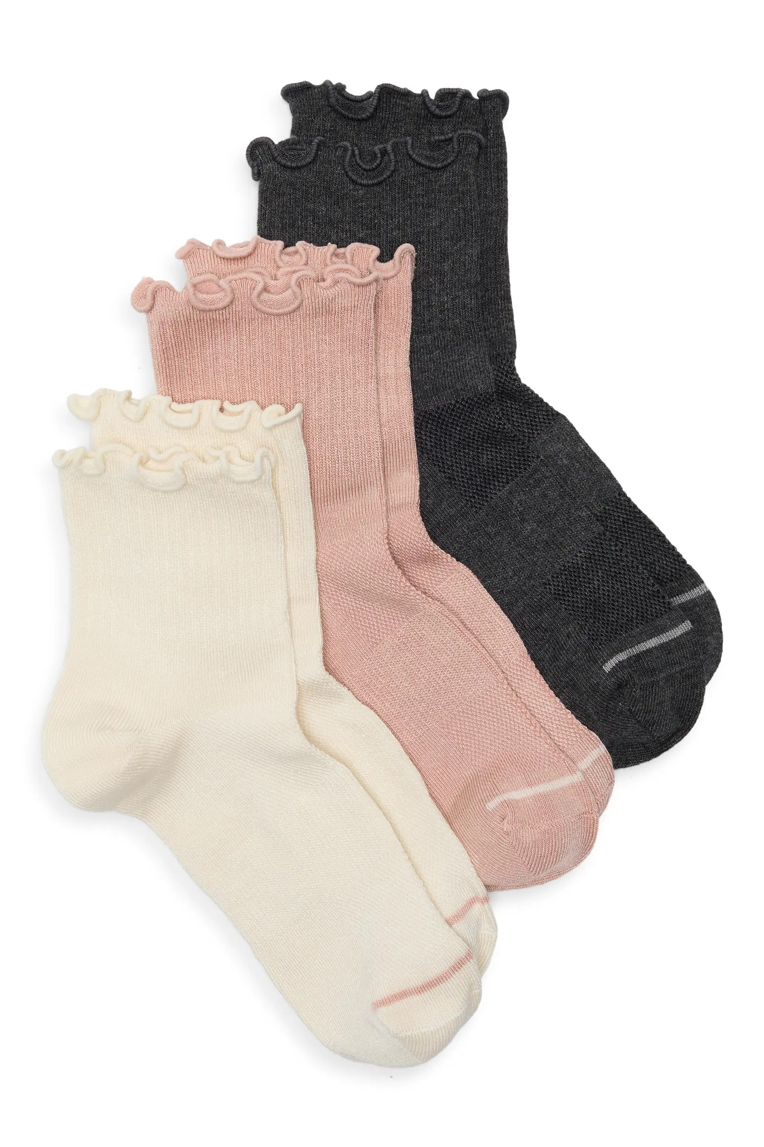 Athleisure Lettuce Edge Assorted 3-Pack Ankle Socks (Women) | Nordstrom | Nordstrom