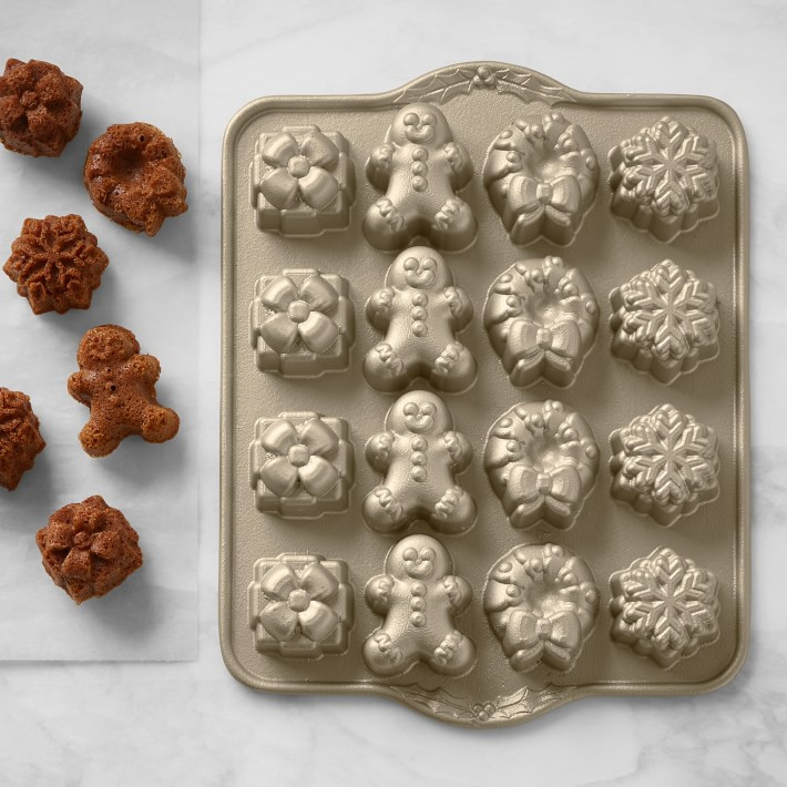 Nordic Ware Nonstick Cast Aluminum Holiday Bitelets Pan | Williams-Sonoma