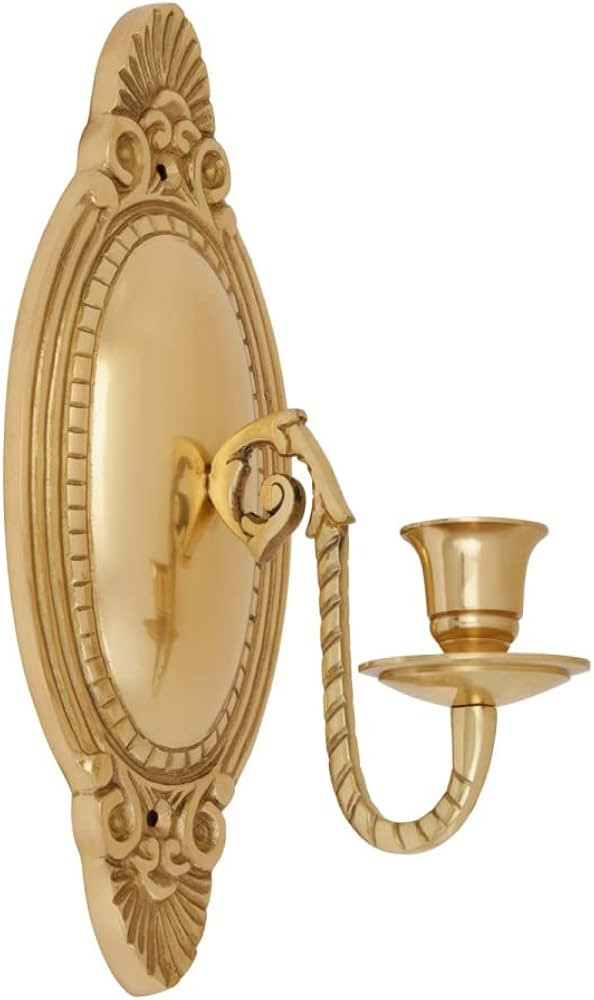 Solid Brass Wall Sconce Candle Holder 9 1/8 Inches H Victorian Vintage Style Decorative Candlesti... | Amazon (US)