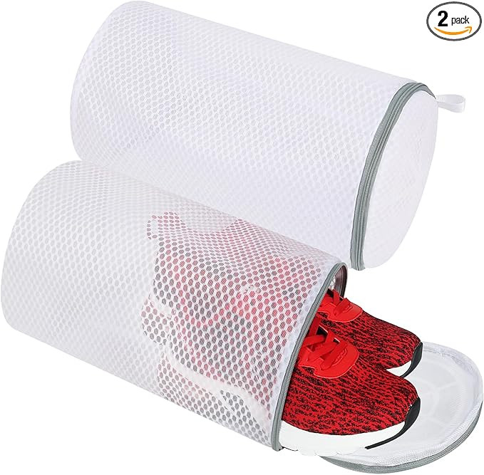 Vivifying Shoe Washing Machine Bag, 2 Pack Honeycomb Mesh Laundry Bag with Zipper for Sneakers, R... | Amazon (US)