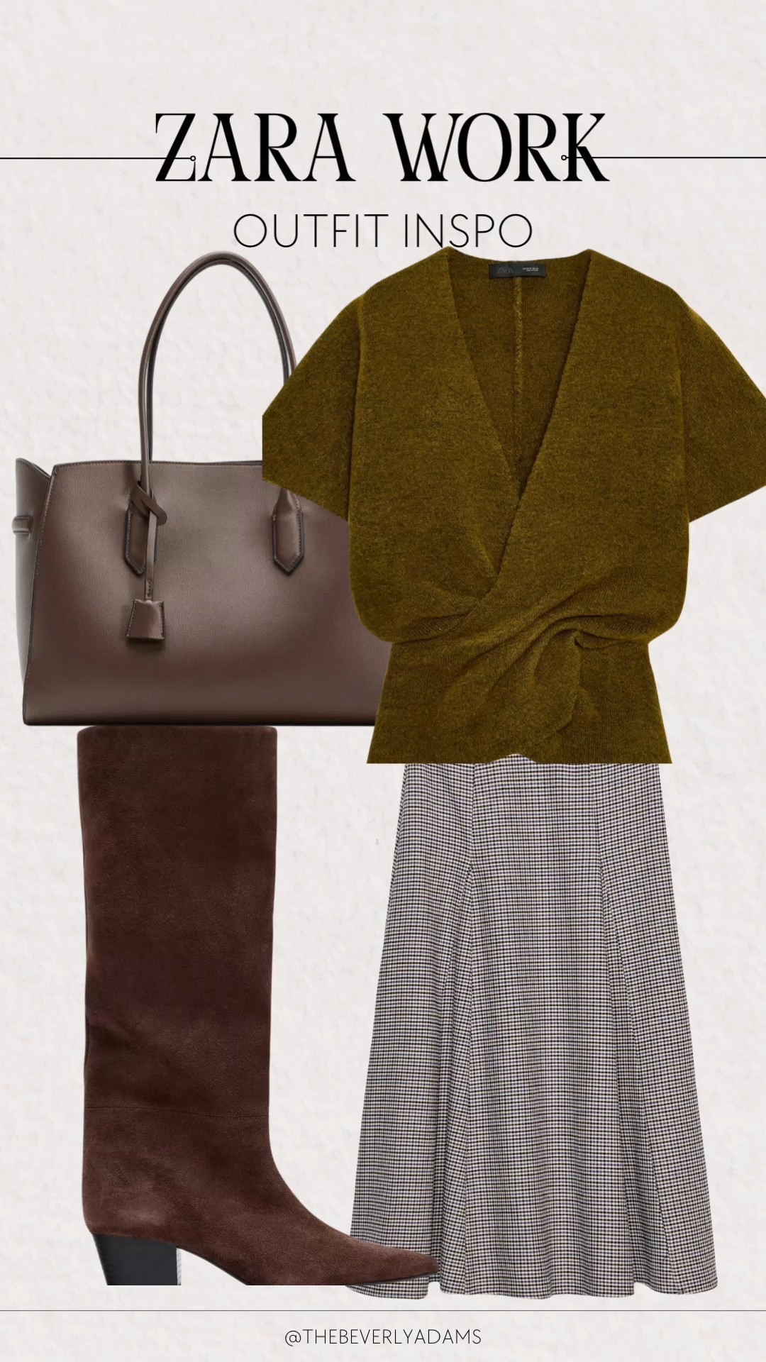 Elevate your 9-to-5 style with this sophisticated, tonal office look from Zara.

#Zara #ZaraWorkwear #OfficeStyle #CorporateChic #WorkOOTD #LTKworkwear #BusinessCasual #ZaraHaul #PlaidSkirt #WinterOfficeStyle #WorkOutfitIdeas

#LTKMidsize #LTKWorkwear #LTKOver40