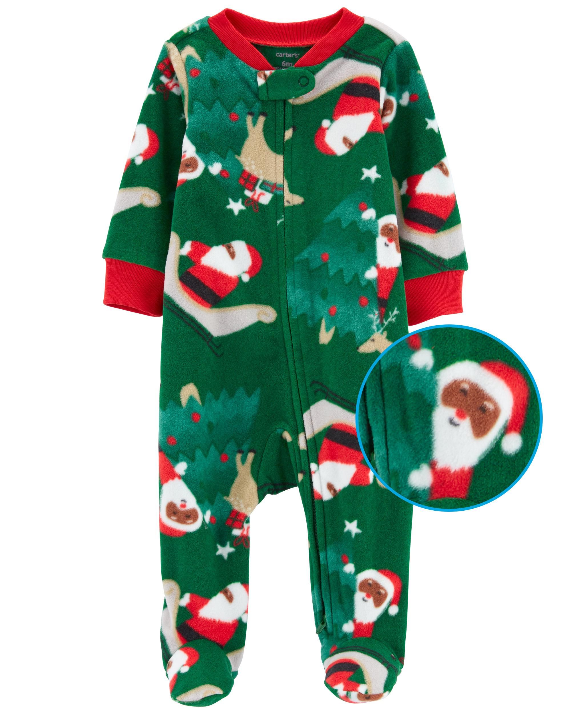 Baby Santa Fleece Zip-Up Sleep & Play | Carter's