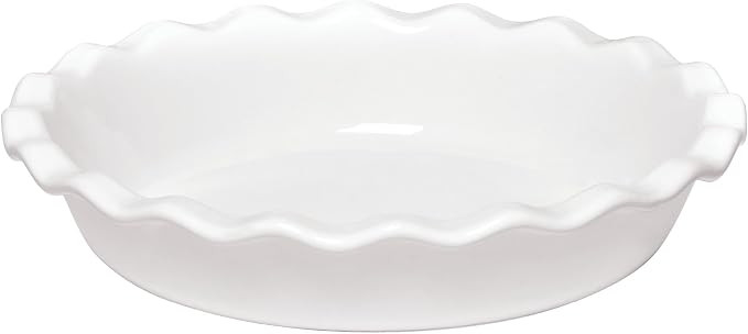 Emile Henry 91116131 Ruffled Pie Dish Bakeware 26 cm/10 in, 1.7L/1.5 qt, Farine | Amazon (CA)