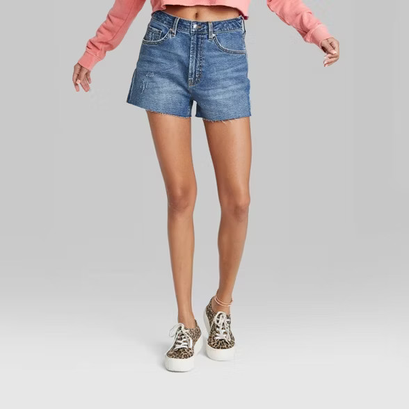 Women's High-Rise Mom Jean Shorts - Wild Fable™ | Target
