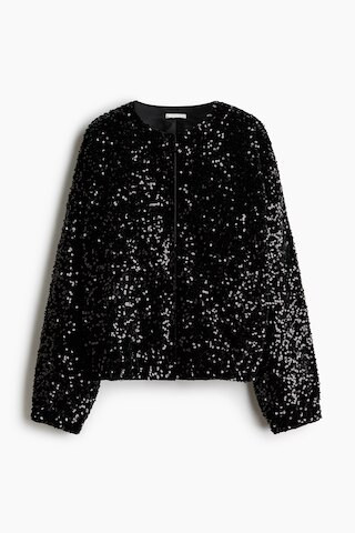 H & M - Sequined Jacket - Black | H&M (US + CA)