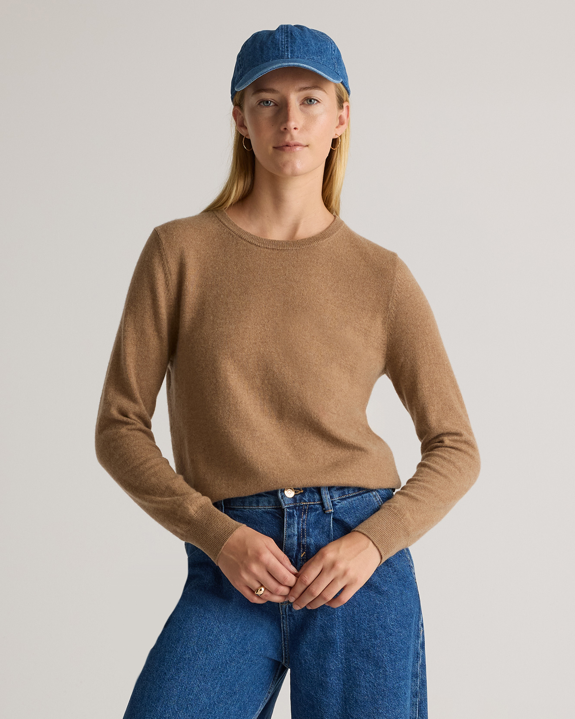 Quince | The Cashmere Crewneck in Charcoal | 100% Grade A Cashmere Sweater - Size Large | Quince