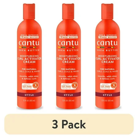 (3 pack) Cantu Shea Butter Moisturizing Curl Activator Cream for Natural Hair 12 oz | Walmart (US)