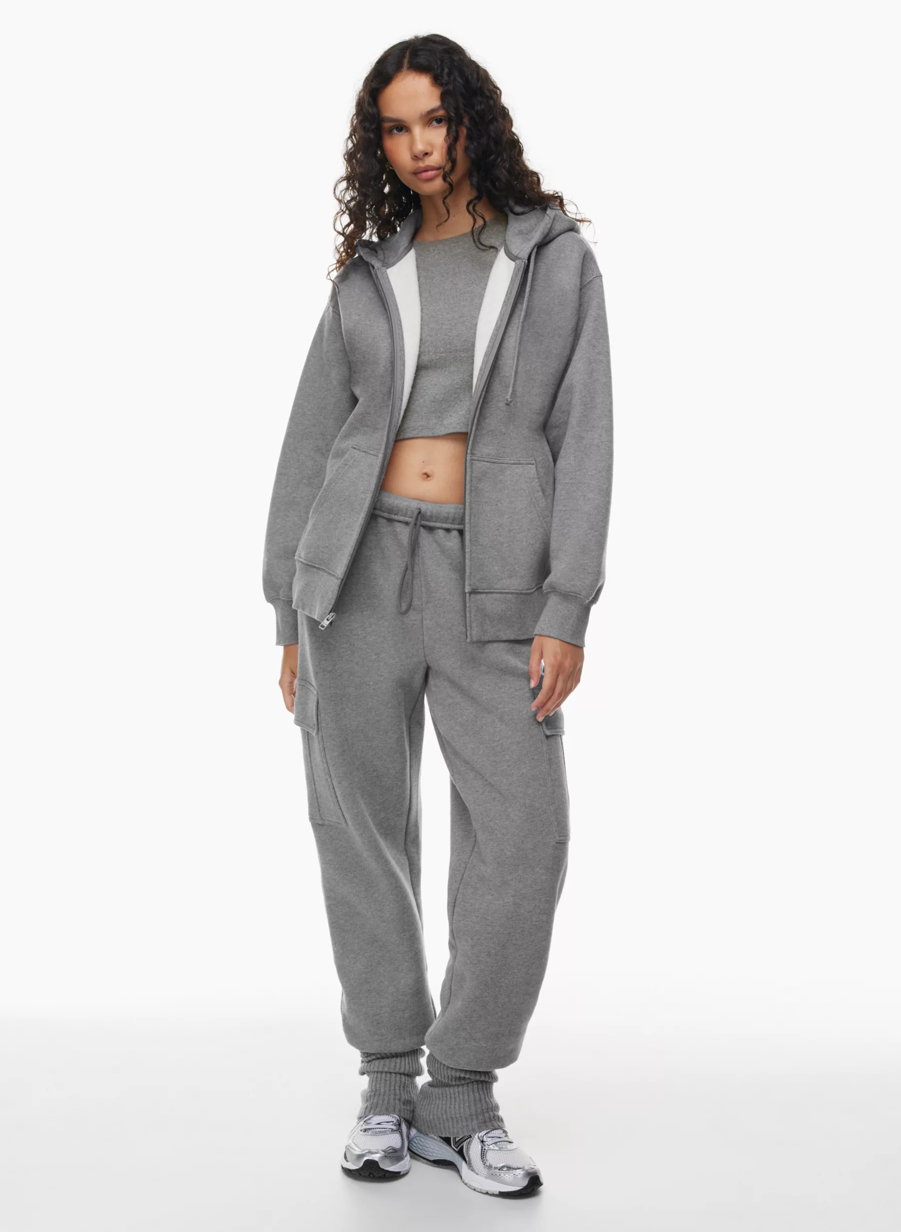 COZY FLEECE BOYFRIEND ZIP HOODIE | Aritzia